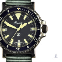 Precista - Quartz - Military Dive Watch - Big Triangle Dial Caseback Reference: 6645-99 - c.1988 - Vintage Watch Specialist