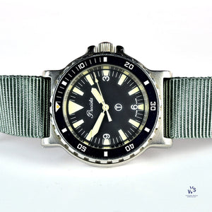 Precista - Quartz - Military Dive Watch - Big Triangle Dial Caseback Reference: 6645-99 - c.1988 - Vintage Watch Specialist