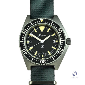 Precista Royal Navy Diver - Quartz - Asymmetric Case - Original Military Markings - 1993 - Vintage Watch Specialist
