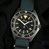 Precista Royal Navy Diver - Quartz - Asymmetric Case - Original Military Markings - 1993 - Vintage Watch Specialist