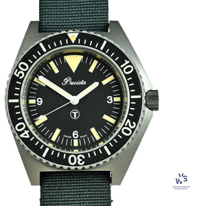 Precista Royal Navy Diver - Quartz - Asymmetric Case - Original Military Markings - 1993 - Vintage Watch Specialist