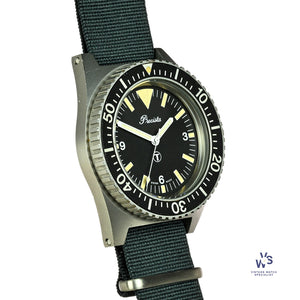 Precista Royal Navy Diver - Quartz - Asymmetric Case - Original Military Markings - 1993 - Vintage Watch Specialist
