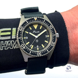 Precista Royal Navy Diver - Quartz - Asymmetric Case - Original Military Markings - 1993 - Vintage Watch Specialist