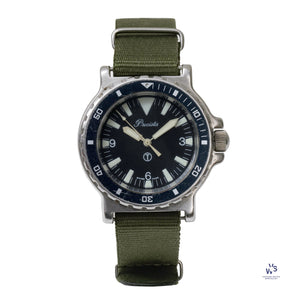 Precista Royal Navy Issued Dive Watch - Big Triangle Dial - Caseback Marked 6645-99-75733 - Vintage Watch Specialist