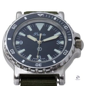 Precista Royal Navy Issued Dive Watch - Big Triangle Dial - Caseback Marked 6645-99-75733 - Vintage Watch Specialist