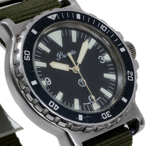 Precista Royal Navy Issued Dive Watch - Big Triangle Dial - Caseback Marked 6645-99-75733 - Vintage Watch Specialist