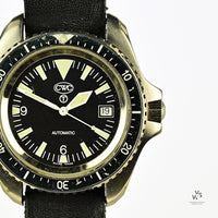 Rare CWC Royal Navy Automatic Diver MK.1 - Quickset Date - 2004 - Vintage Watch Specialist