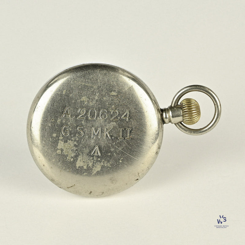 Rare Rolex Military Pocket Watch - Silver Dial Original GS Engravings c. 1930s Vintage Specialist