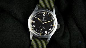 Record Dirty Dozen WWW Military Watch with Rare NATO W10 Numbered Dial and Pumpkin Lume – c.1945 Matching Case and Lug Numbers Vintage