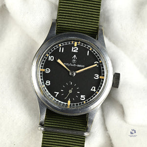 Record Dirty Dozen WWW Military Watch with Rare NATO W10 Numbered Dial and Pumpkin Lume – c.1945 Matching Case and Lug Numbers Vintage