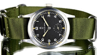 Record Dirty Dozen WWW Military Watch with Rare NATO W10 Numbered Dial and Pumpkin Lume – c.1945 Matching Case and Lug Numbers Vintage