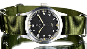 Record Dirty Dozen WWW Military Watch with Rare NATO W10 Numbered Dial and Pumpkin Lume – c.1945 Matching Case and Lug Numbers Vintage