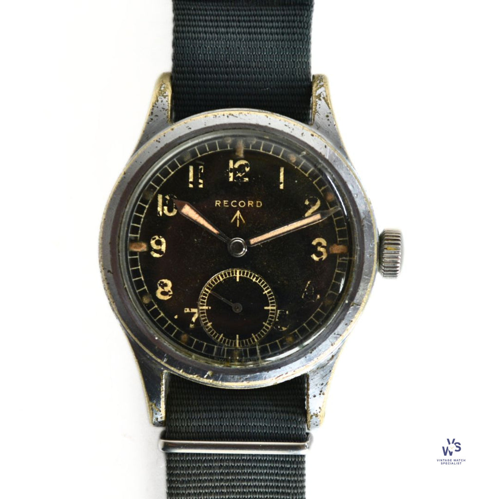 Record - WWII - British Military Issued - ’Dirty Dozen’ - Wristwatch - 1944 - Vintage Watch Specialist