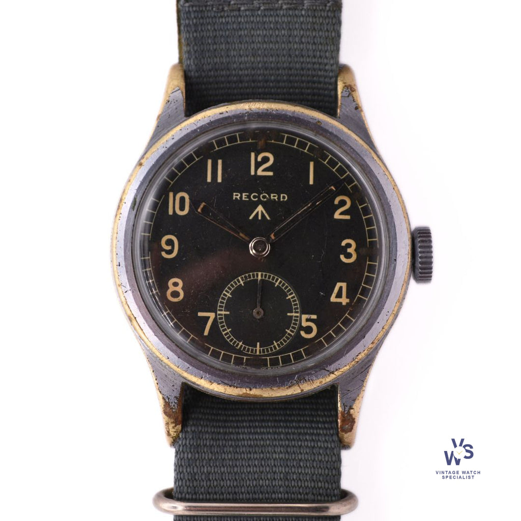 Record WWW - Military Dirty Dozen - Caseback Ref: WWW L 34094 - c.1945 - Vintage Watch Specialist