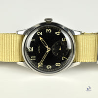Recta DH German Military Issued Scrubbed Caseback Markings c.1940s Vintage Watch Specialist