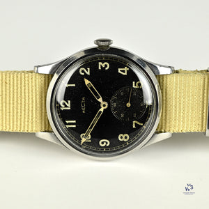 Recta DH German Military Issued Scrubbed Caseback Markings c.1940s Vintage Watch Specialist