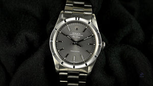 Rolex Air King Model Reference 14010 Bamboo Bezel Rare Grey Dial c.1995 Vintage Watch Specialist