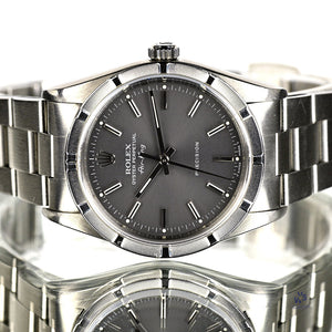 Rolex Air King Model Reference 14010 Bamboo Bezel Rare Grey Dial c.1995 Vintage Watch Specialist