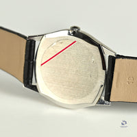 Rolex Cellini Reference 3804 18k White Gold Blue Dial c.1975 Mechanical Hand Wound Movement Vintage Watch Specialist