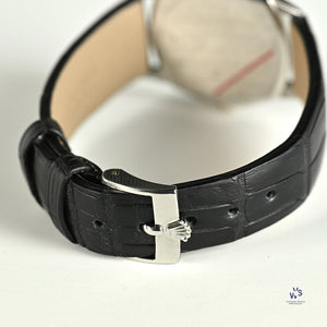 Rolex Cellini Reference 3804 18k White Gold Blue Dial c.1975 Mechanical Hand Wound Movement Vintage Watch Specialist