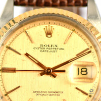 Rolex Datejust - Rare ’Doorstop’ Dial Reference 1601 Rose/Pink Gold and Steel c.1964 Vintage Watch Specialist