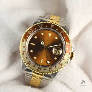 Rolex GMT Master 2 Rootbeer Automatic - S/S and Yellow Gold - Model ref: 16713 - c.1993 - Vintage Watch Specialist