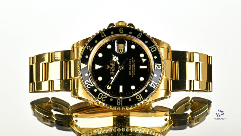Rolex GMT Master II 18K Yellow Gold - Vintage Watch Specialist