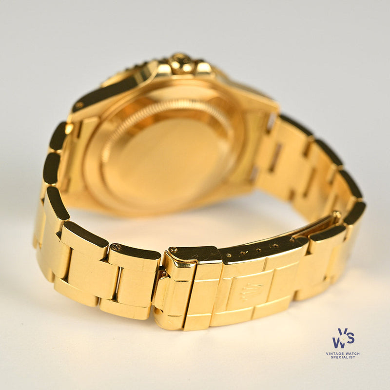 Rolex GMT Master II 18K Yellow Gold - Vintage Watch Specialist
