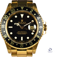 Rolex GMT Master II 18K Yellow Gold - Vintage Watch Specialist