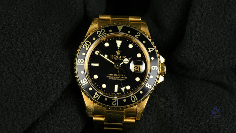 Rolex GMT Master II 18K Yellow Gold - Vintage Watch Specialist