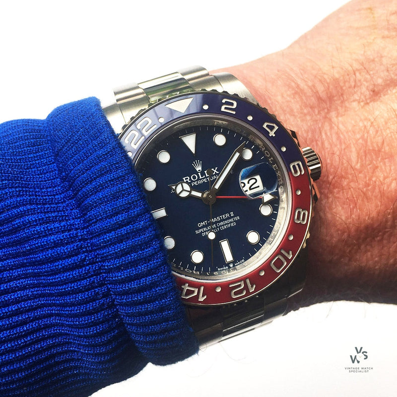 Rolex GMT Master II - Pepsi in White Gold - Blue Dial - Reference 126719BLRO - Unworn 2021 - Vintage Watch Specialist