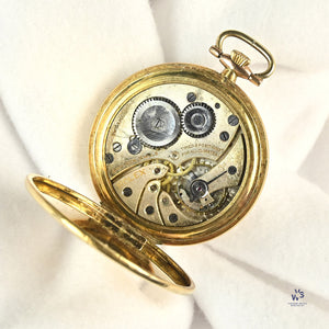 Rolex Gold Plated Pocket Watch - Sunburst Dial - Breguet Numerals - Vintage Watch Specialist