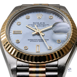 Rolex - Lady’s 26mm Datejust - Tridor - Mother of Pearl Dial - Model Reference 69179B - circa. 1989 with Original Rolex Boxes - Vintage