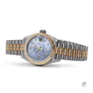 Rolex - Lady’s 26mm Datejust - Tridor - Mother of Pearl Dial - Model Reference 69179B - circa. 1989 with Original Rolex Boxes - Vintage