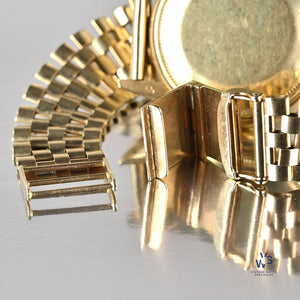 Rolex Oyster Perpetual Date - A 14k Gold Reference 15007 - Silver Sunburst Dial - c.1983 - Vintage Watch Specialist
