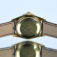Rolex Oyster Perpetual Date - A 14k Gold Reference 15007 - Silver Sunburst Dial - c.1983 - Vintage Watch Specialist