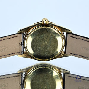 Rolex Oyster Perpetual Date - A 14k Gold Reference 15007 - Silver Sunburst Dial - c.1983 - Vintage Watch Specialist