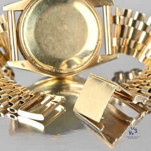 Rolex Oyster Perpetual Date - A 14k Gold Reference 15007 - Silver Sunburst Dial - c.1983 - Vintage Watch Specialist