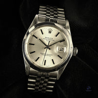 Rolex Oyster Perpetual Date - Model Ref: 1500 Silver Dial C. 1974 Vintage Watch Specialist