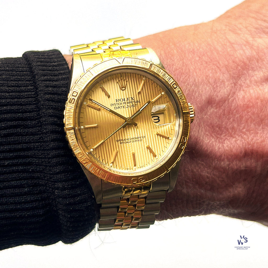 Rolex Oyster Perpetual Datejust Turn-O- Graph Thunder Bird Model Ref: 16253 c.1985 - Vintage Watch Specialist