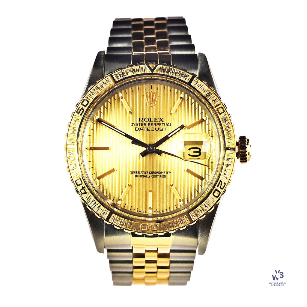 Rolex Oyster Perpetual Datejust Turn-O- Graph Thunder Bird Model Ref: 16253 c.1985 - Vintage Watch Specialist