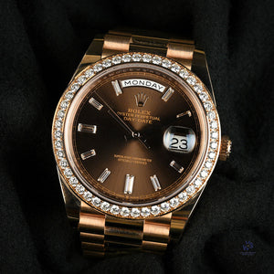 Rolex Oyster Perpetual Day-Date - Model 228345RBR - 2021 - Unworn with Box and Papers - Vintage Watch Specialist