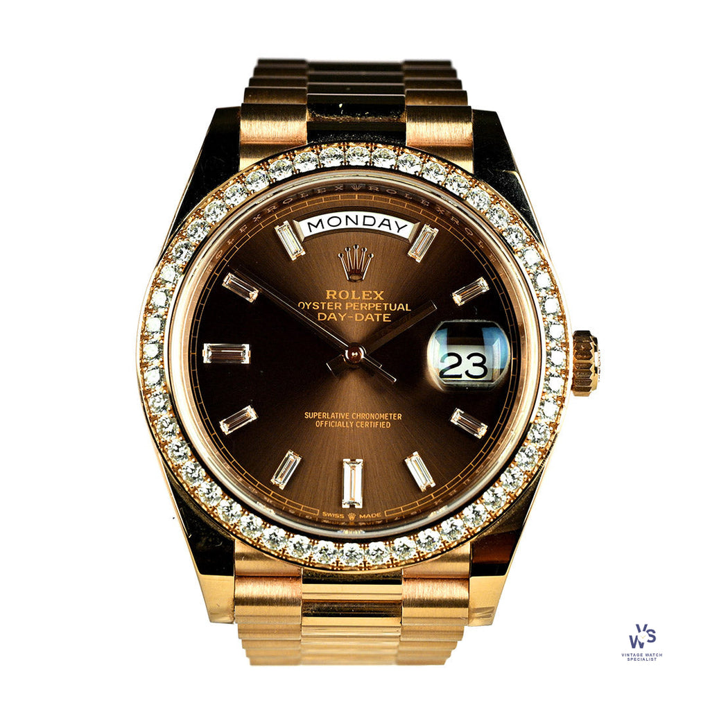 Rolex Oyster Perpetual Day-Date - Model 228345RBR - 2021 - Unworn with Box and Papers - Vintage Watch Specialist