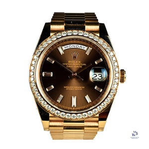 Rolex Oyster Perpetual Day-Date - Model 228345RBR - 2021 - Unworn with Box and Papers - Vintage Watch Specialist
