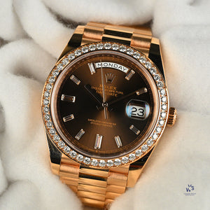 Rolex Oyster Perpetual Day-Date - Model 228345RBR - 2021 - Unworn with Box and Papers - Vintage Watch Specialist