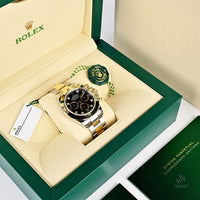 Rolex Oyster Perpetual Daytona - Reference 116503 - Gold and Steel - Black Diamond Dot Dial - 2022 - Vintage Watch Specialist