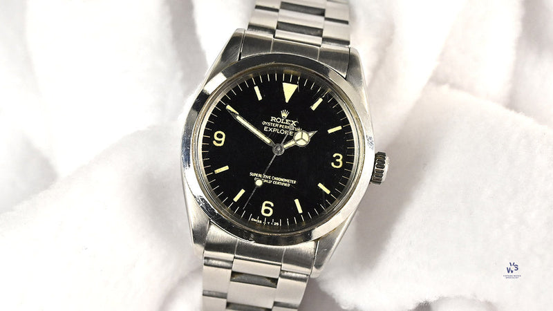Rolex Oyster Perpetual Explorer - Gilt Gloss Dial Model Ref:1016 1964 Box and Papers Vintage Watch Specialist