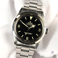 Rolex Oyster Perpetual Explorer - Gilt Gloss Dial Model Ref:1016 1964 Box and Papers Vintage Watch Specialist