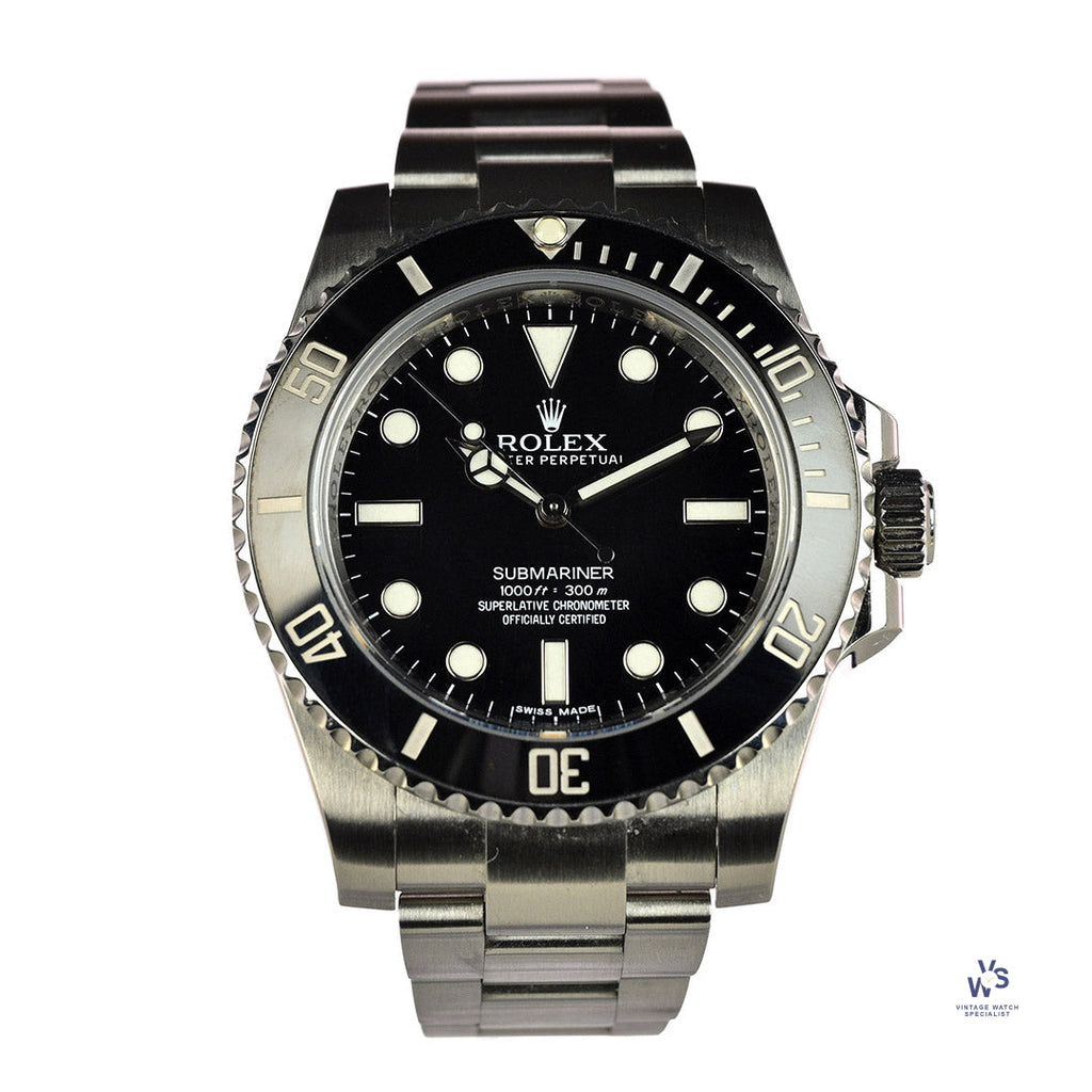 Rolex Oyster Perpetual Submariner Model Ref: 114060 Box But No Papers c.2015 Vintage Watch Specialist