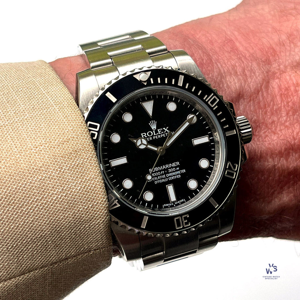 Rolex Oyster Perpetual Submariner Model Ref: 114060 Box But No Papers c.2015 Vintage Watch Specialist